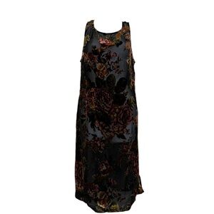 Sheer Floral Mini Sheer Boho Dress Made in US Sz‎ L